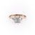 Cushion Cut Lab Diamond Shoulder Set Ring Vintage Design