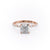 Cushion Cut Lab Diamond Shoulder Set Ring With Hidden Halo