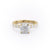 Cushion Cut Lab Diamond Stone Set Shoulders With Hidden Halo
