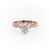 Cushion Cut Lab Diamond Stone Set Shoulders With Milgrain Edge