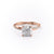Cushion Cut Lab Diamond Twisted Shoulder Set Ring With Hidden Halo