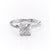 Cushion Cut Lab Diamond Twisted Shoulder Set Ring With Hidden Halo