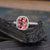 Cushion Cut Red Tourmaline, Classic Halo
