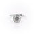 Cushion Cut Rubover Lab Diamond With Hidden Halo