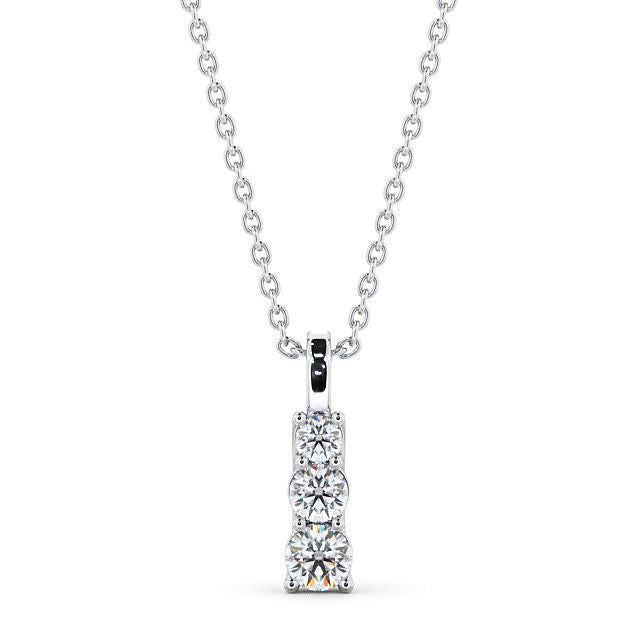 Drop 3 Stone Pendant 0.70ct