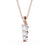 Drop 3 Stone Pendant 0.75ct