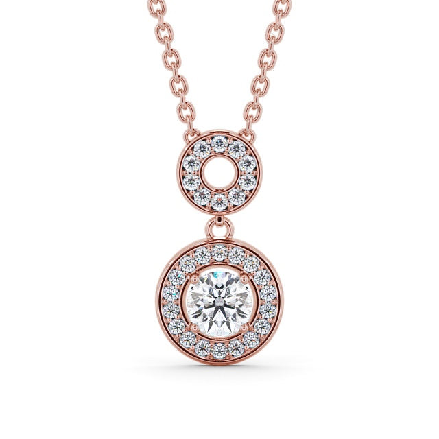 Drop Halo Pendant 0.75ct