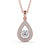 Drop Halo Pendant 1.30ct