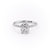 Elongated Cushion Cut Lab Diamond Engagement Ring, Hidden Halo