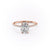 Elongated Cushion Cut Lab Diamond Engagement Ring, Hidden Halo