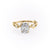 Elongated Cushion Cut Lab Diamond Engagement Ring, Twig Design