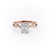 Elongated Cushion Cut Lab Diamond Engagement Ring, Twisted Stone Set Band