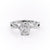 Elongated Cushion Cut Lab Diamond Engagement Ring, Twisted Stone Set Band