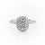 Elongated Cushion Cut Lab Diamond Engagement Ring With Halo
