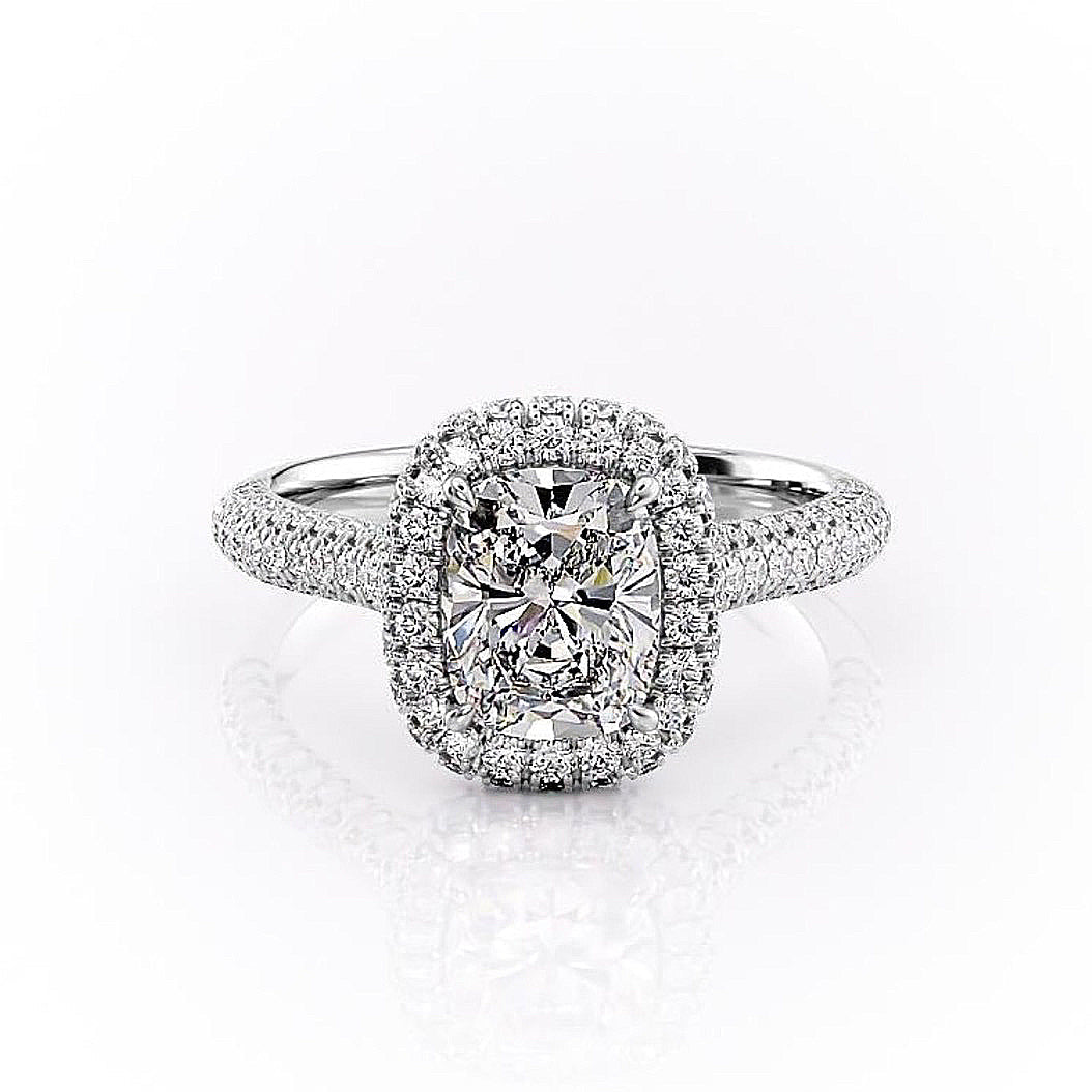 Elongated Cushion Cut Lab Diamond, Full Set