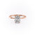 Elongated Cushion Cut Lab Diamond Ring With Hidden Halo