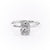 Elongated Cushion Cut Lab Diamond Ring With Hidden Halo