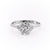 Elongated Cushion Cut Lab Diamond Shoulder Set Ring Vintage Design