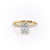 Elongated Cushion Cut Lab Diamond Shoulder Set Ring With Block Halo