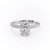 Elongated Cushion Cut Lab Diamond Shoulder Set Ring With Block Halo