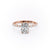 Elongated Cushion Cut Lab Diamond Shoulder Set Ring With Hidden Halo