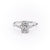 Elongated Cushion Cut Lab Diamond Shoulder Set Ring With Hidden Halo