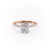Elongated Cushion Cut Lab Diamond Shoulder Set Ring With Hidden Halo