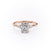 Elongated Cushion Cut Lab Diamond Shoulder Set Ring With Hidden Halo