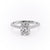 Elongated Cushion Cut Lab Diamond Shoulder Set Ring With Hidden Halo