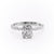 Elongated Cushion Cut Lab Diamond Shoulder Set Ring With Hidden Halo