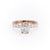 Elongated Cushion Cut Lab Diamond Stone Set Shoulders With Hidden Halo