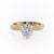 Elongated Cushion Cut Lab Diamond Stone Set Shoulders With Milgrain Edge