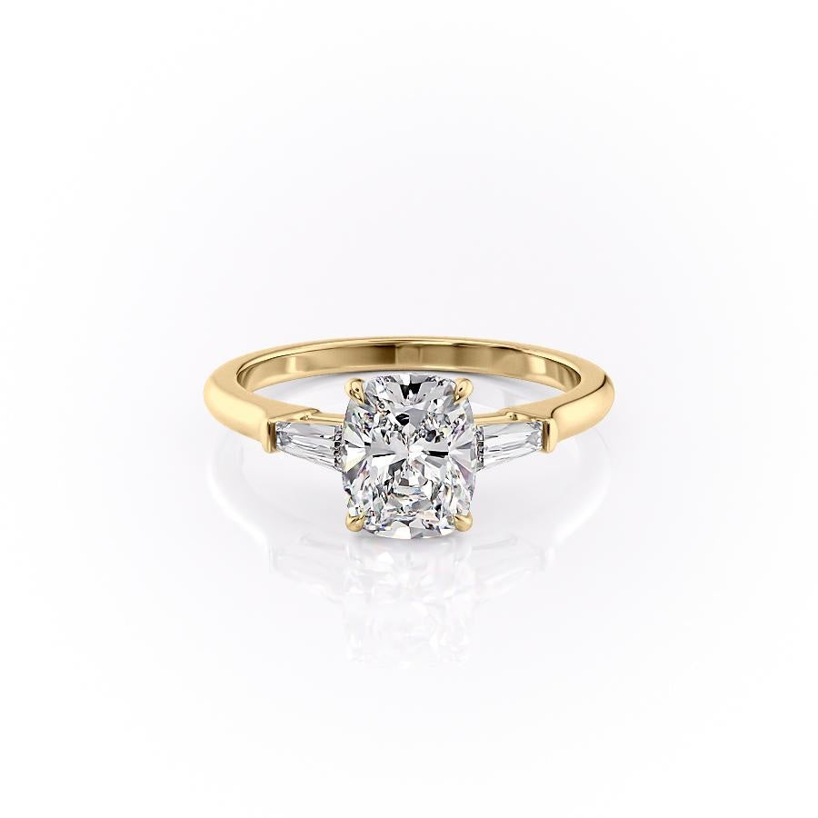 Elongated Cushion Cut Lab Diamond, Traditional Classic Design