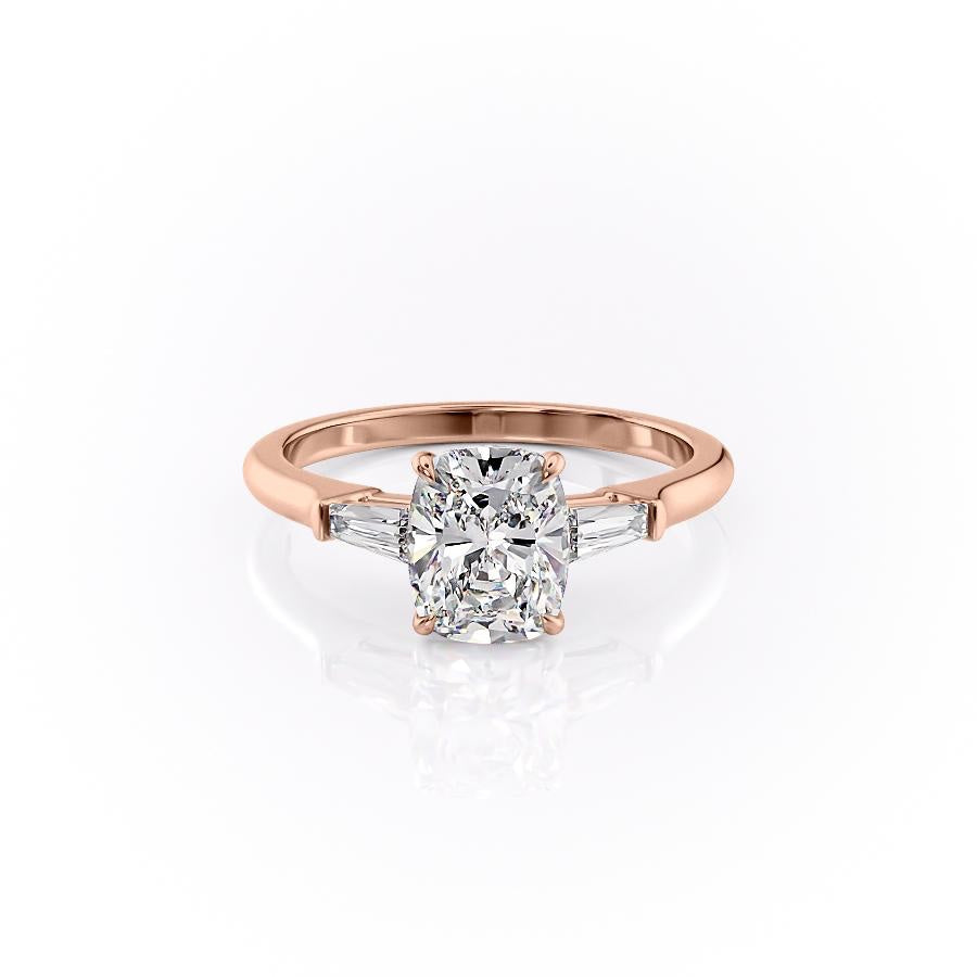 Elongated Cushion Cut Lab Diamond, Traditional Classic Design