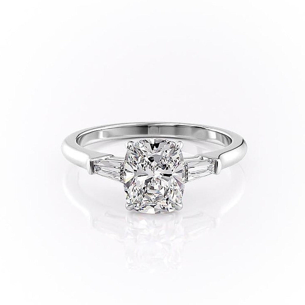 Elongated Cushion Cut Lab Diamond, Traditional Classic Design