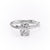 Elongated Cushion Cut Lab Diamond Twisted Shoulder Set Ring With Hidden Halo
