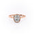 Elongated Cushion Cut Rubover Lab Diamond With Hidden Halo