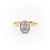 Elongated Cushion Cut Rubover Lab Diamond With Hidden Halo