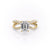 Emerald Cut Lab Diamond Criss-Cross Design