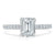 Emerald Cut Lab Diamond Engagement Ring, Classic Style