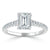 Emerald Cut Lab Diamond Engagement Ring, Classic Style
