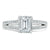 Emerald Cut Lab Diamond Engagement Ring, Split Shank