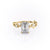 Emerald Cut Lab Diamond Engagement Ring, Twig Design