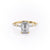 Emerald Cut Lab Diamond Engagement Ring With Hidden Halo