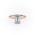 Emerald Cut Lab Diamond Engagement Ring With Hidden Halo