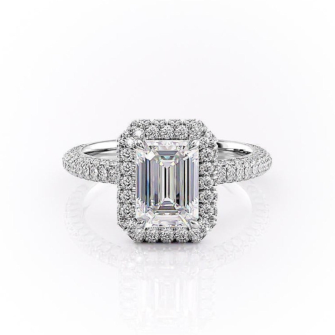 Emerald Cut Lab Diamond Full Set