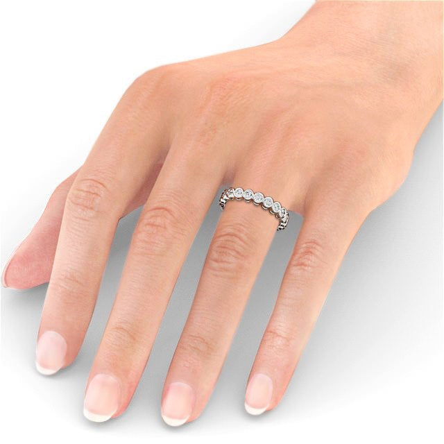 Full Eternity Ring, Round Cut Rub-Over Setting