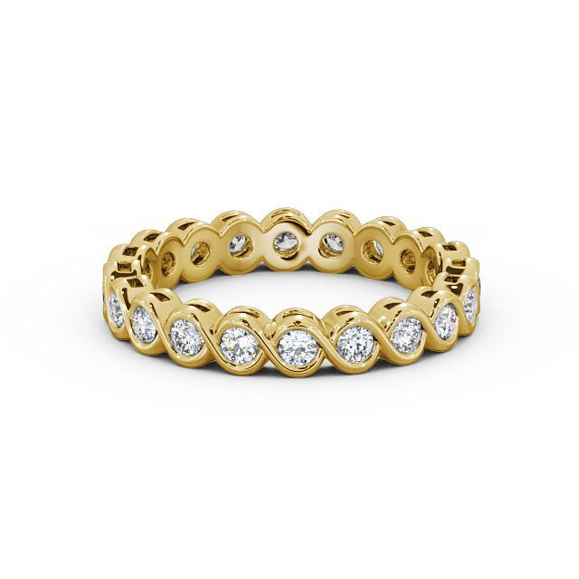 Full Eternity Ring, Round Cut Rub-Over Setting