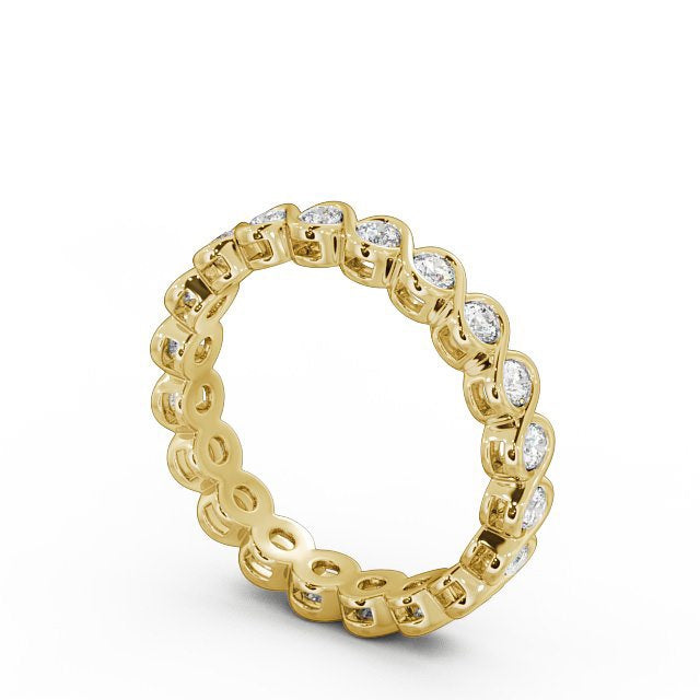 Full Eternity Ring, Round Cut Rub-Over Setting