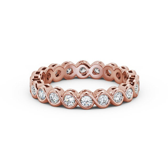 Full Eternity Ring, Round Cut Rub-Over Setting